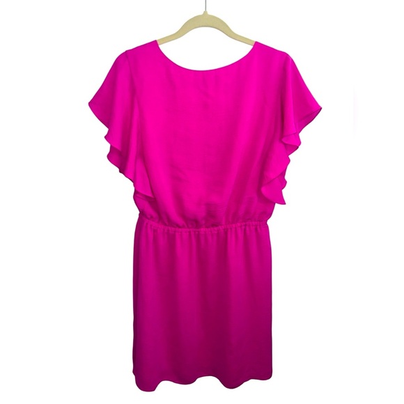 Banana Republic Flutter‑Sleeve Dress 12 | Elastic Waist | Flattering Fit & Flow - Picture 2 of 7